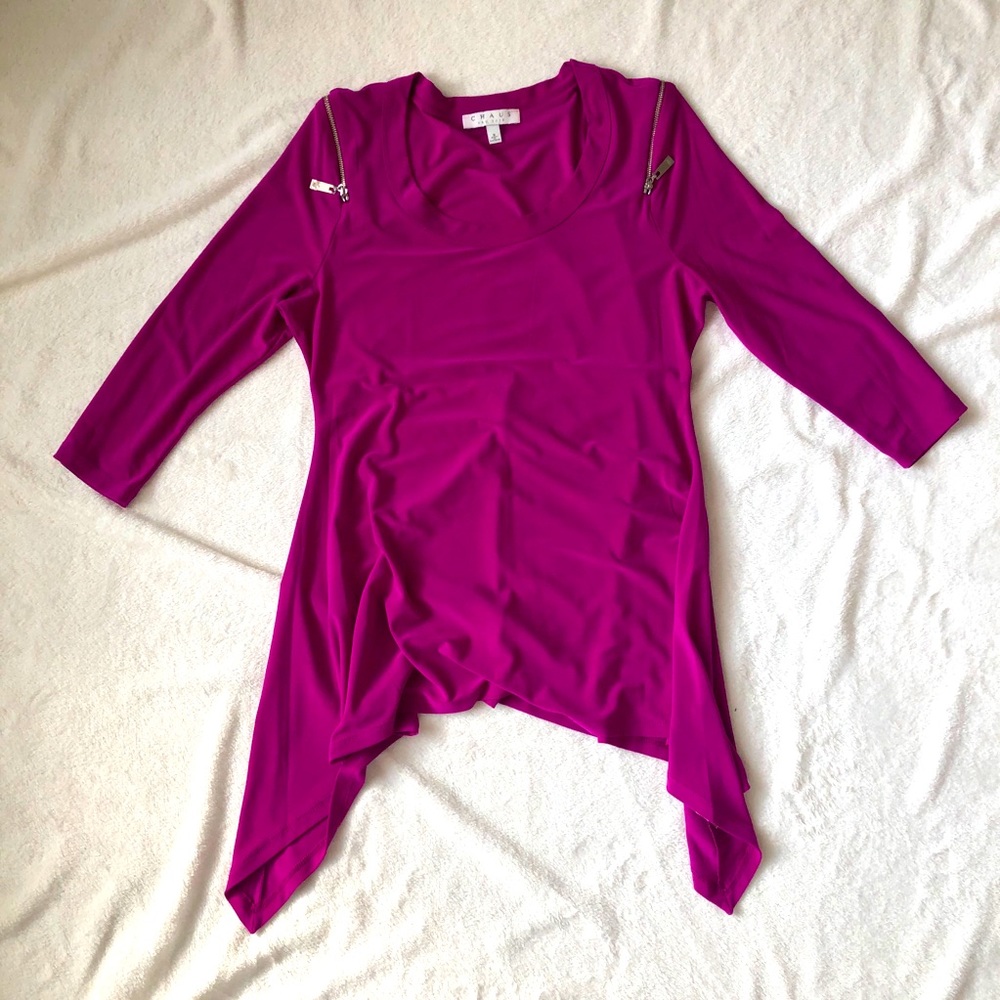 Chaus Women’s Magenta Blouse Top Small